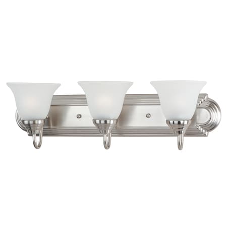 Maxim Lighting Essentials 3-Light 24" Wide Satin Nickel Vanity Light 8013FTSN